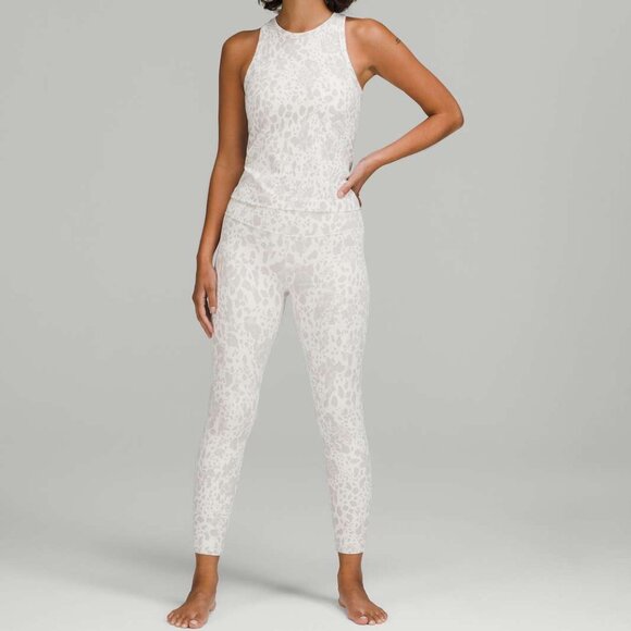 Lululemon Align High-Rise Pant 25" Cheetah Camo Antique White Multi Size 12 - Picture 5 of 11